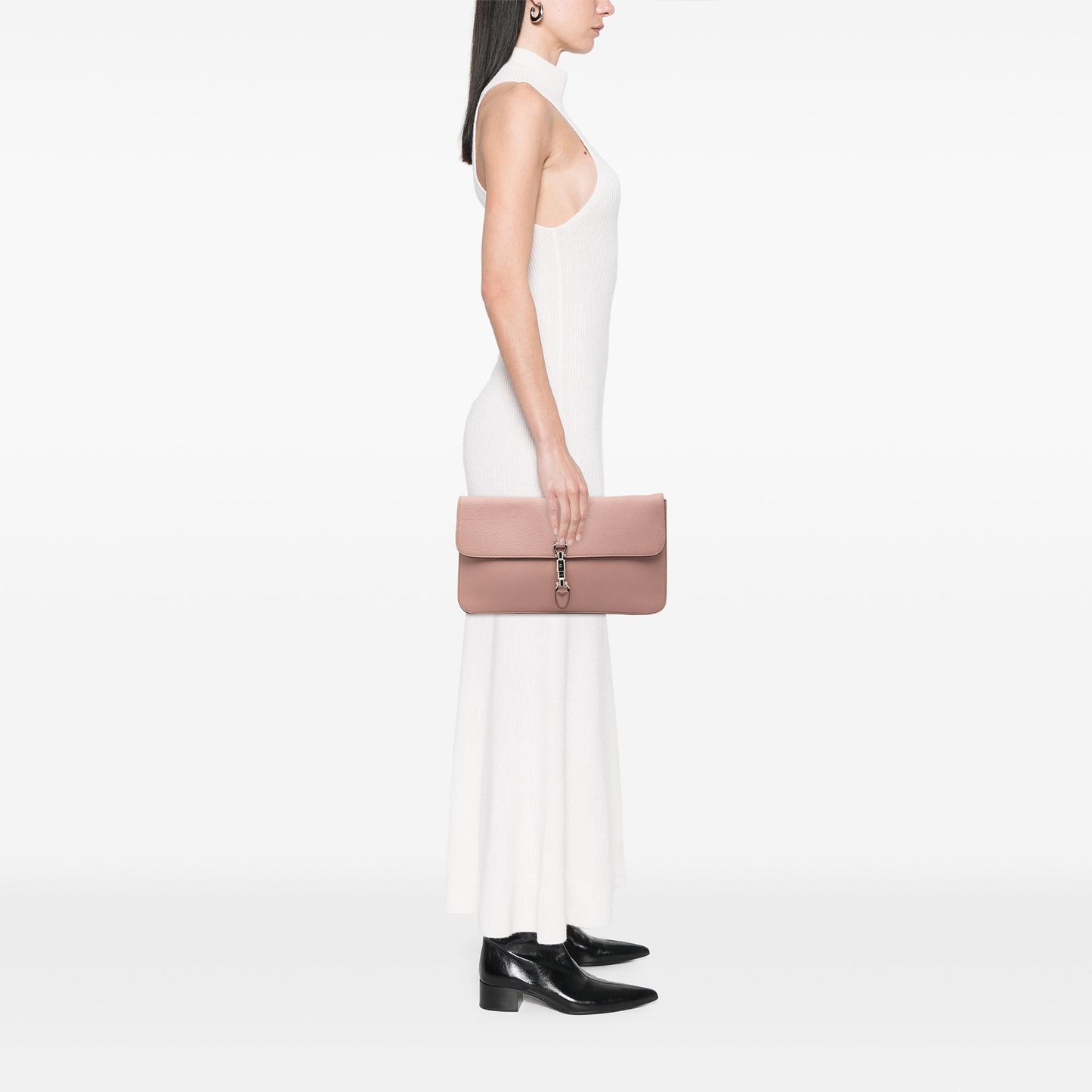 Gucci Pebbled Calfskin Soft Jackie Clutch