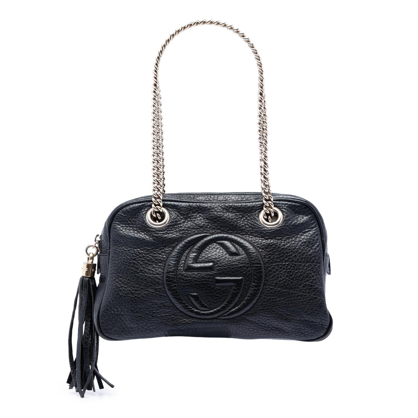 Gucci Pebbled Leather Soho Chain Zip Shoulder Bag