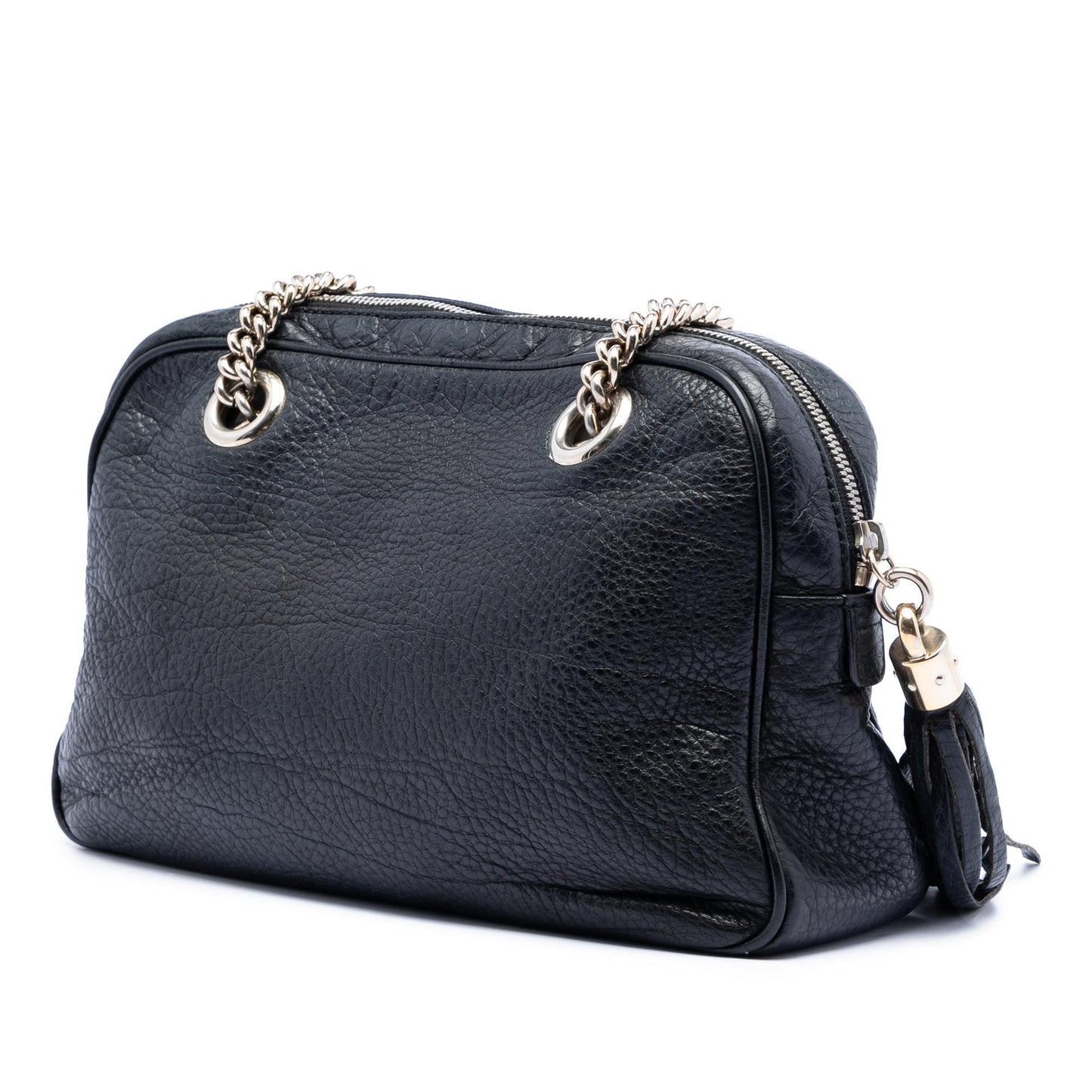 Gucci Pebbled Leather Soho Chain Zip Shoulder Bag