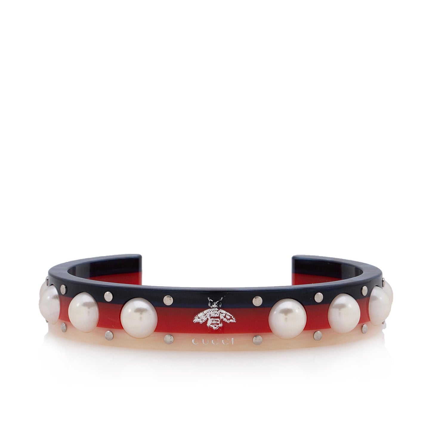Gucci Resin Web Cuff Bracelet (SHF-E8d1X8)