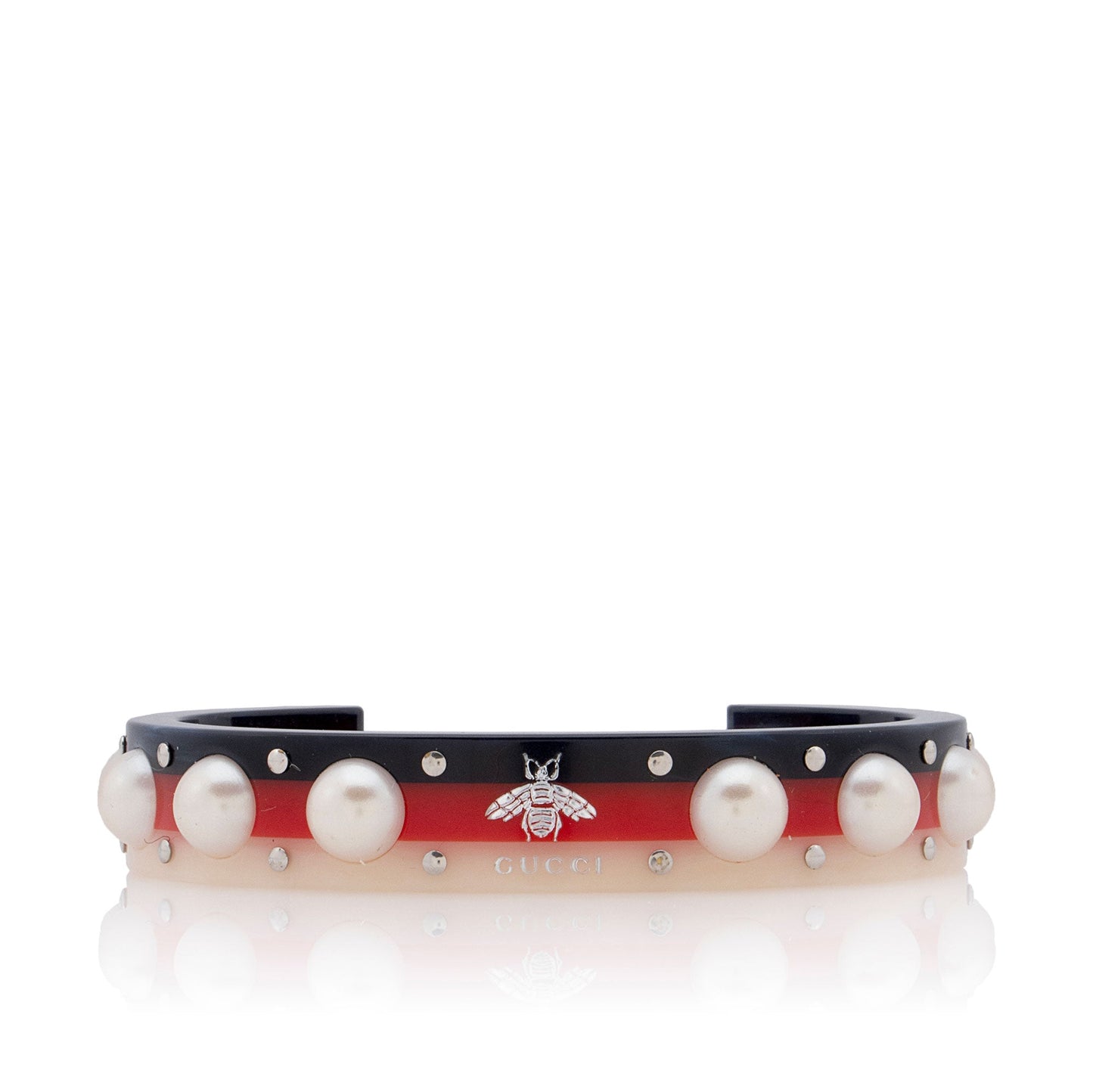 Gucci Resin Web Cuff Bracelet (SHF-o2JPQR)