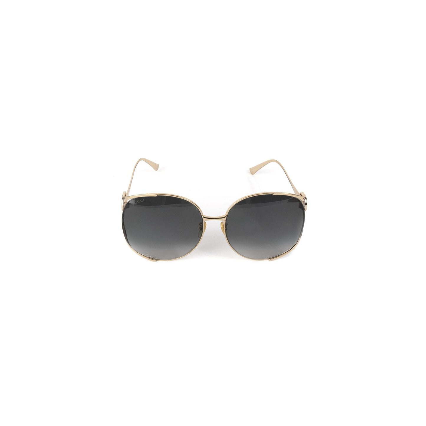 Gucci Round-Frame Metal Sunglasses
