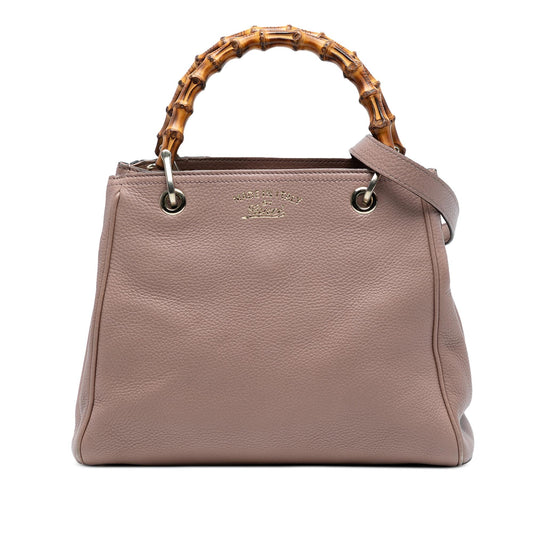 Gucci Small Calfskin Bamboo Shopper Satchel