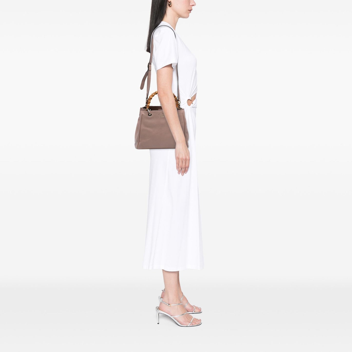 Gucci Small Calfskin Bamboo Shopper Satchel
