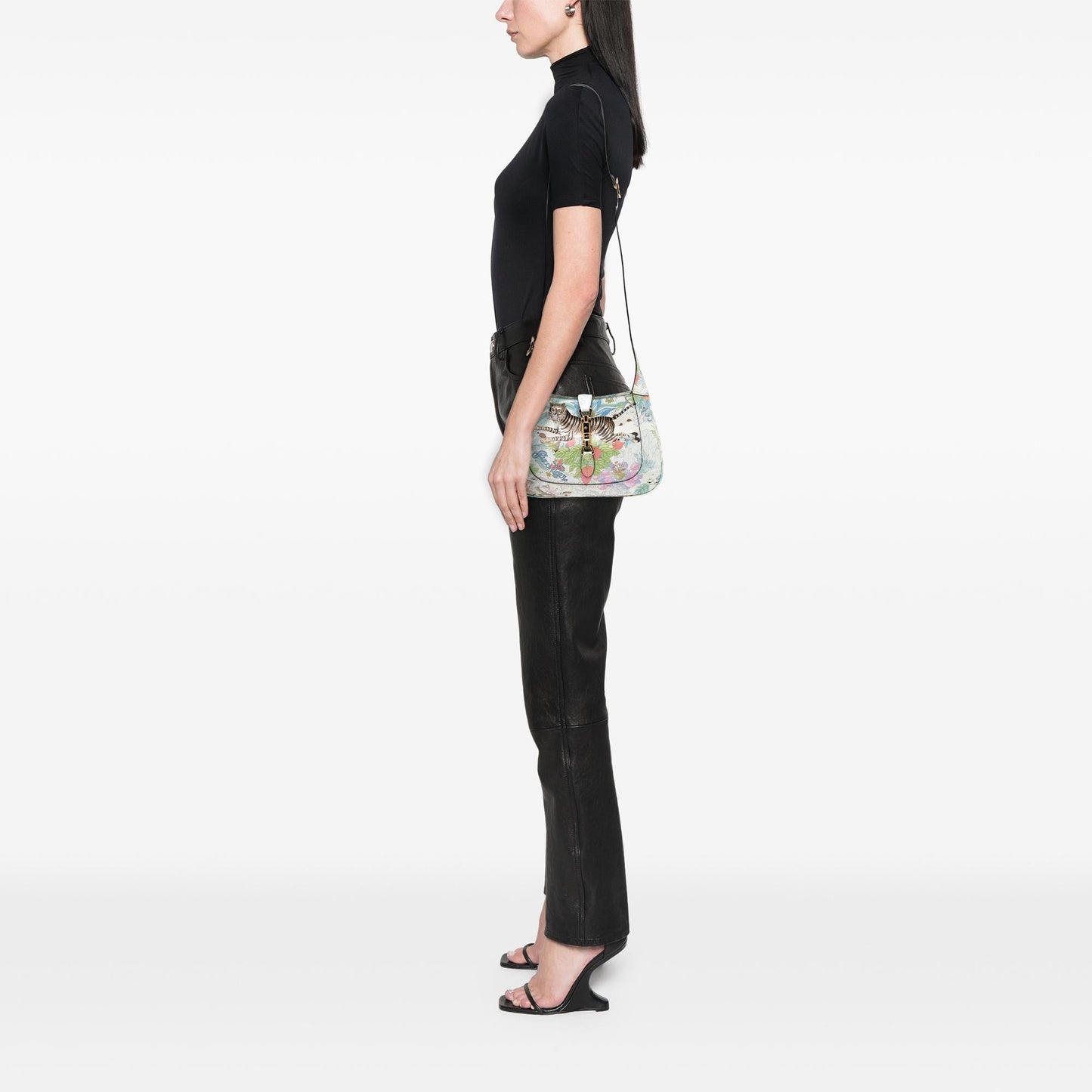 Gucci Small Calfskin Tiger Jackie 1961 Crossbody