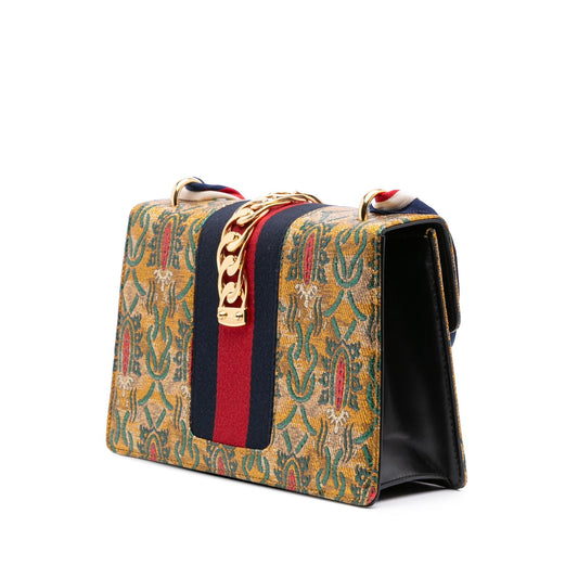 Gucci Small Canvas Brocade Sylvie Satchel