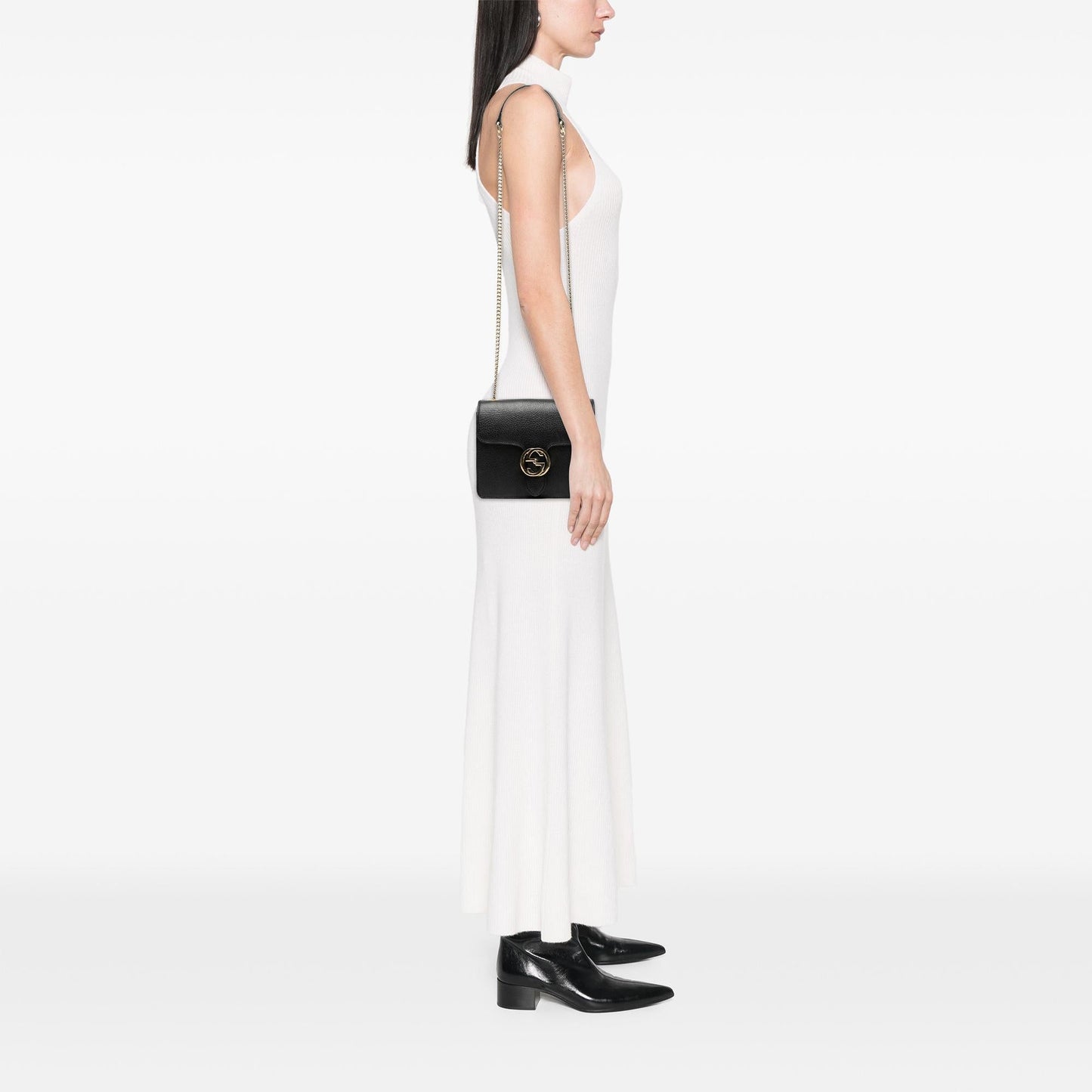 Gucci Small Dollar Calfskin Interlocking G Crossbody
