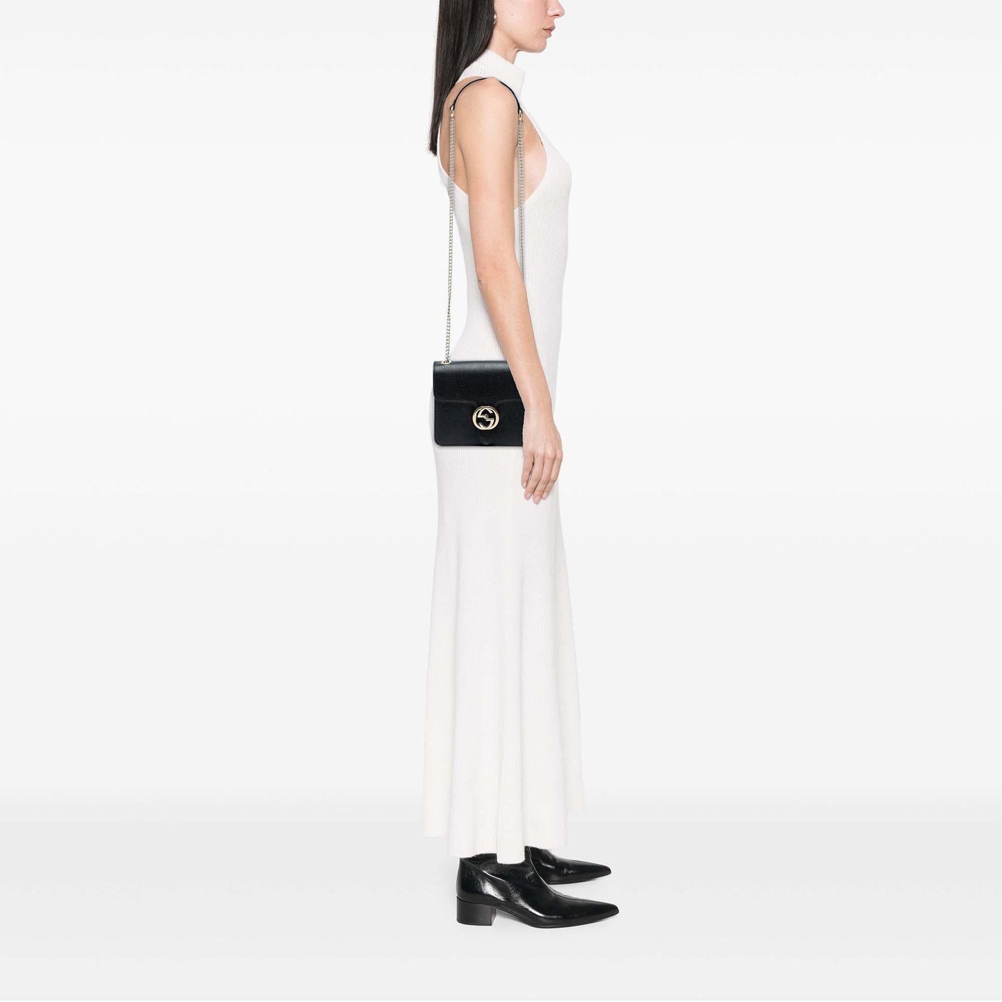 Gucci Small Dollar Calfskin Interlocking G Crossbody