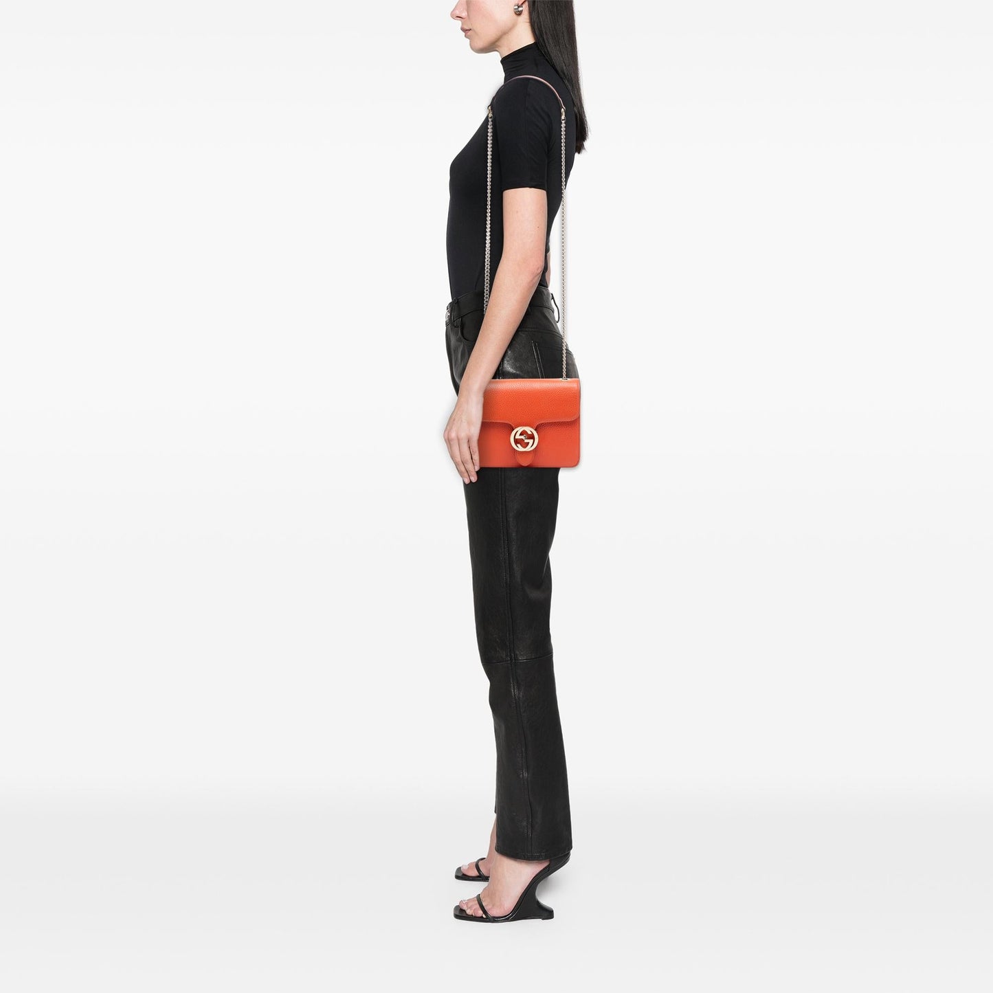 Gucci Small Dollar Calfskin Interlocking G Crossbody