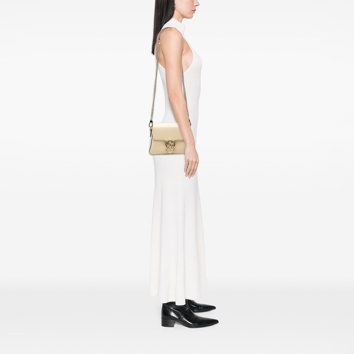 Gucci Small Dollar Calfskin Interlocking G Crossbody