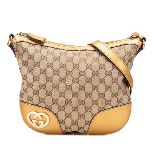 Gucci Small GG Canvas Lovely Heart Crossbody