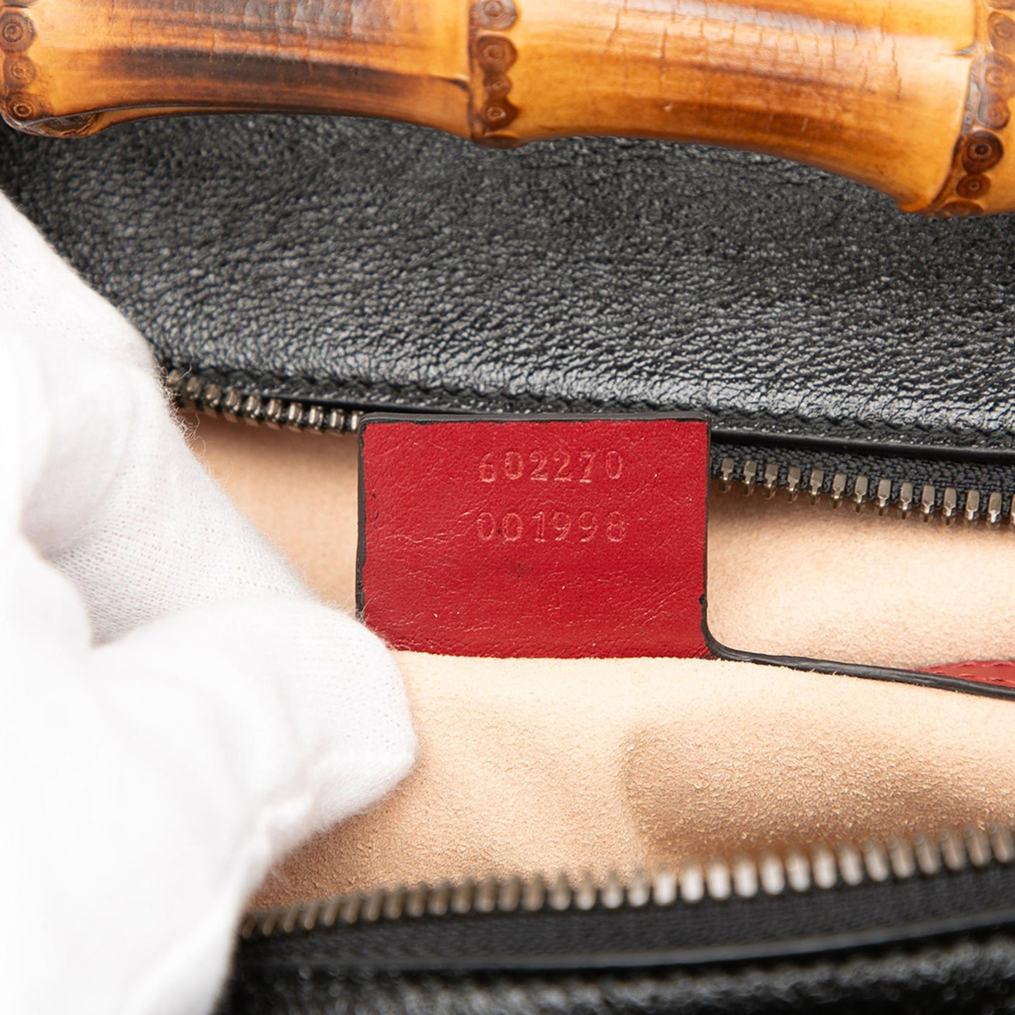Gucci Small GG Marmont Matelasse Diagonal Leather Torchon Bamboo Satchel
