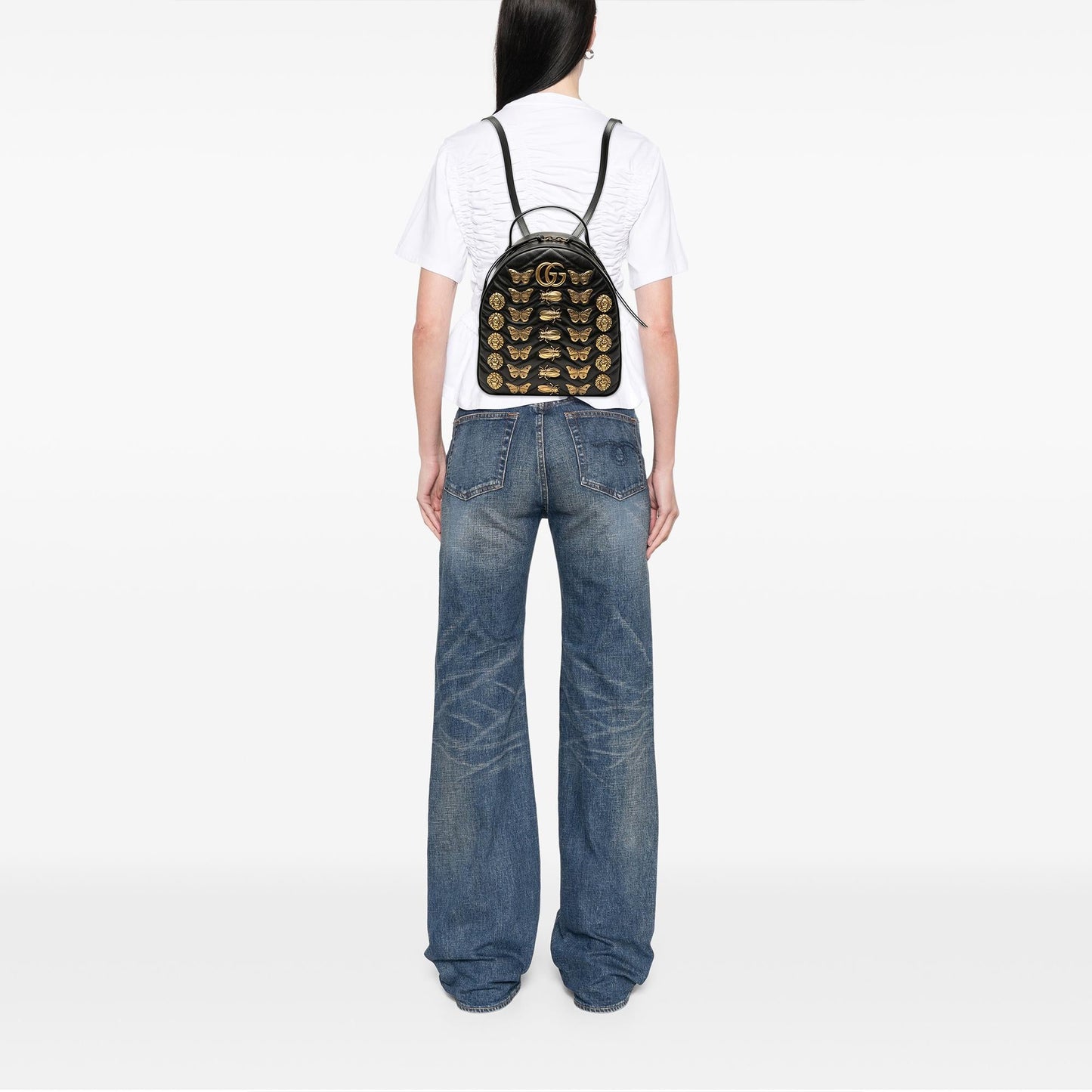 Gucci Small GG Marmont Matelasse Leather Animalier Backpack