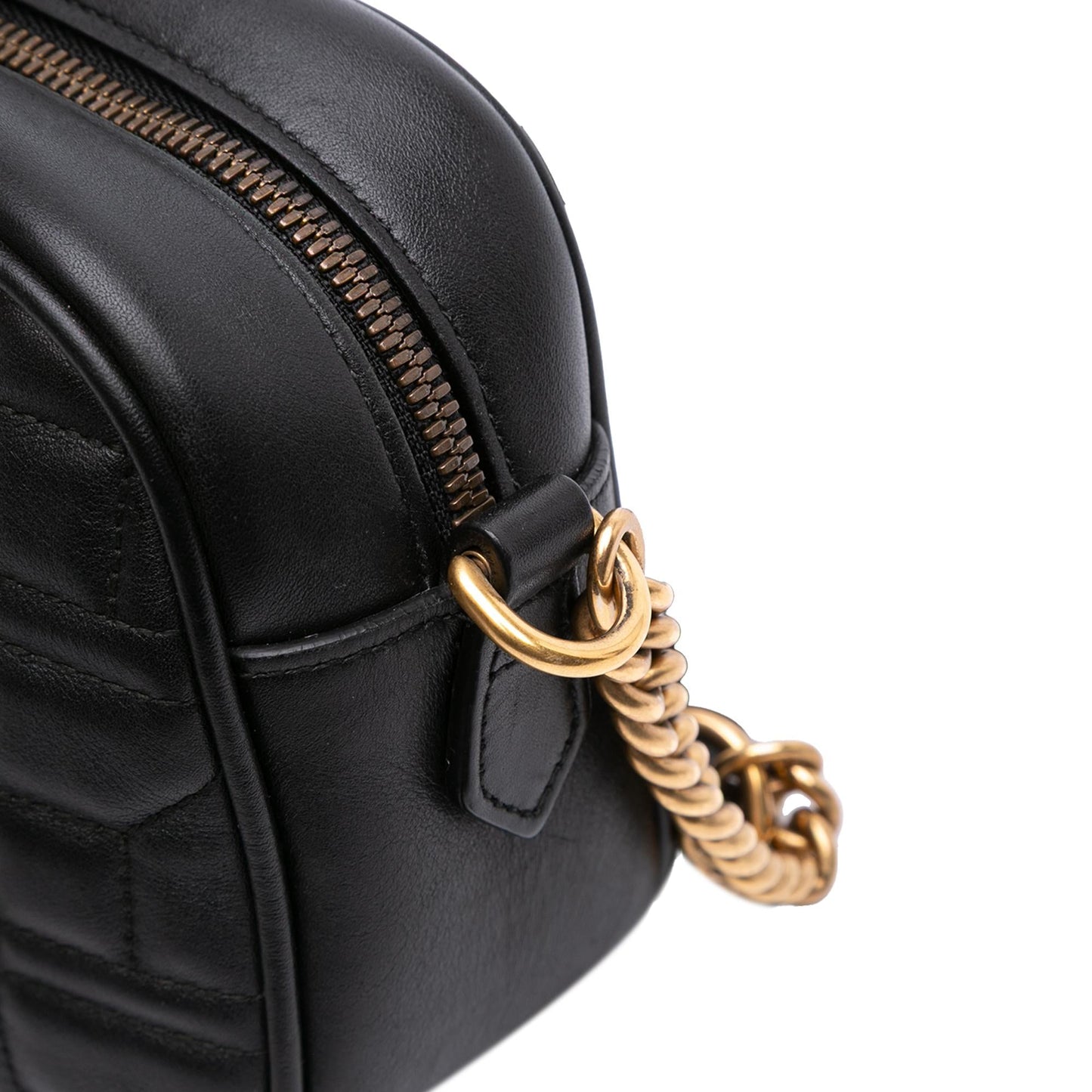 Gucci Small GG Marmont Matelasse Leather Pearl Studded Crossbody