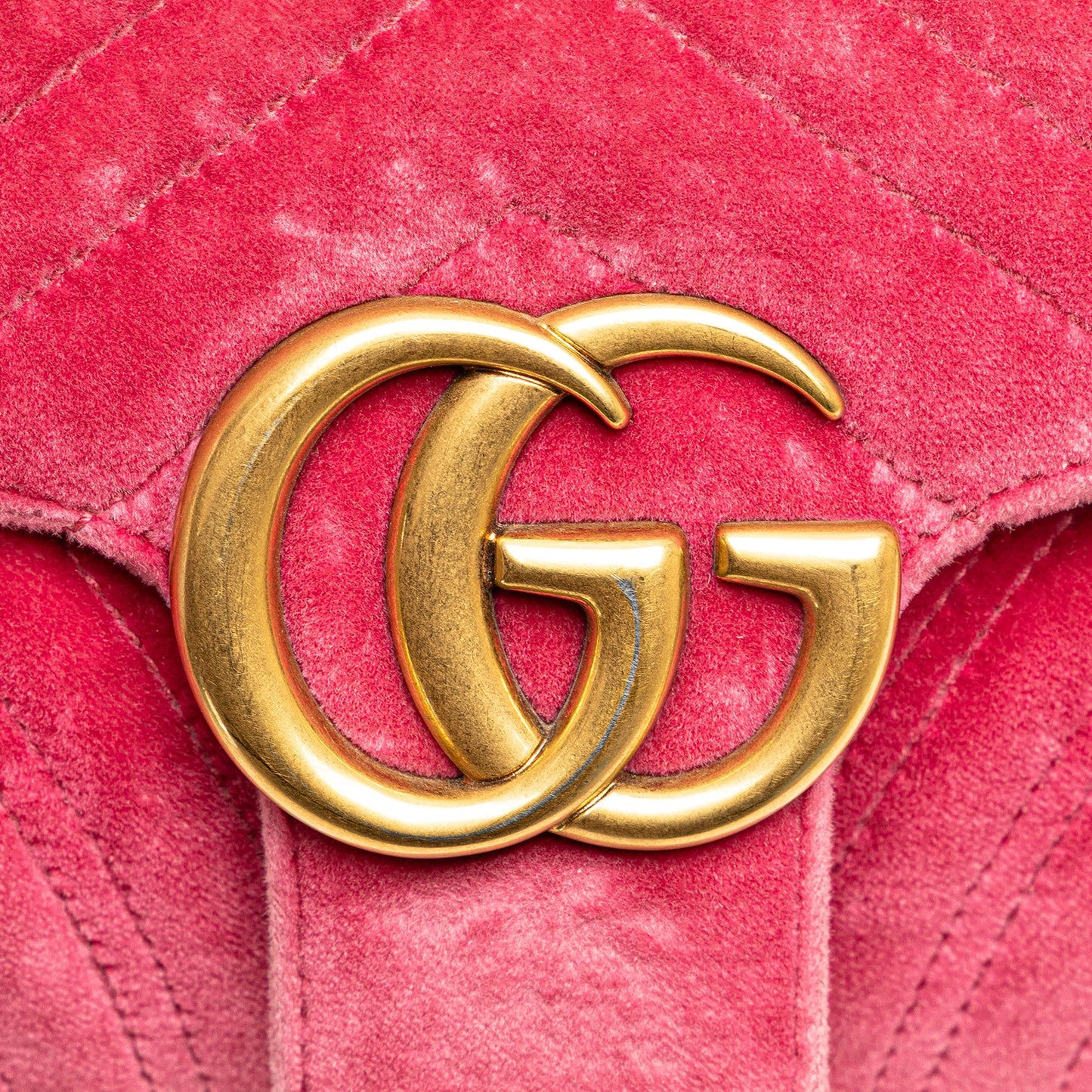 Gucci Small GG Marmont Matelasse Velvet Flap Crossbody