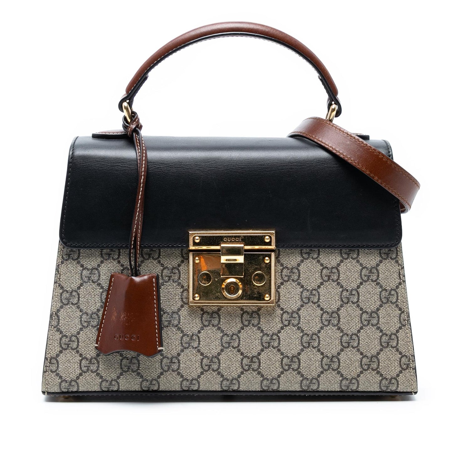 Gucci Small GG Supreme Padlock Satchel