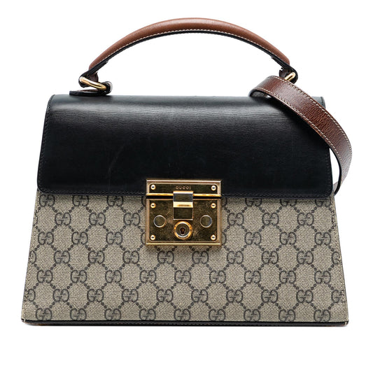 Gucci Small GG Supreme Padlock Satchel