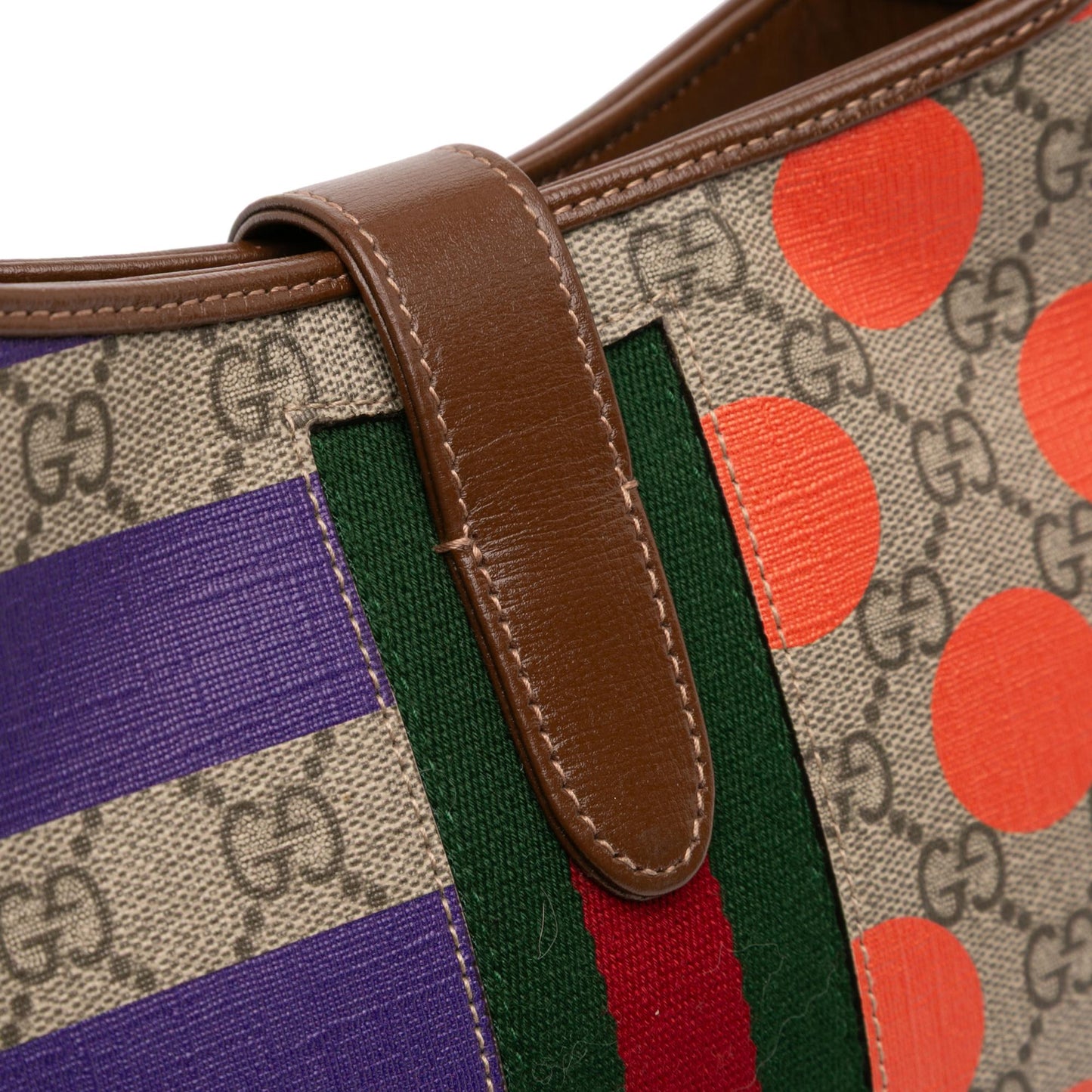 Gucci Small GG Supreme Web Geometric Jackie 1961 Crossbody