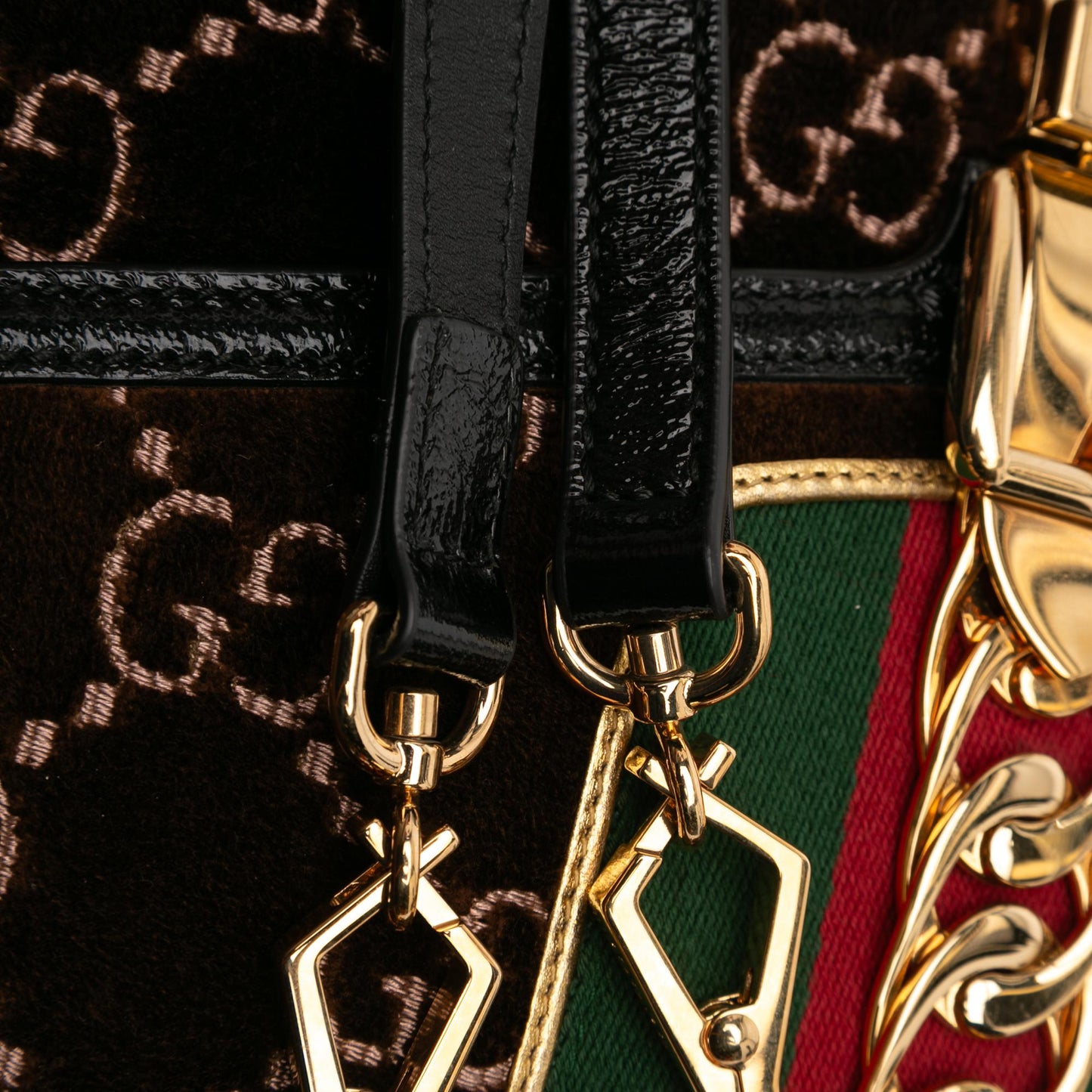 Gucci Small GG Velvet Sylvie Crossbody