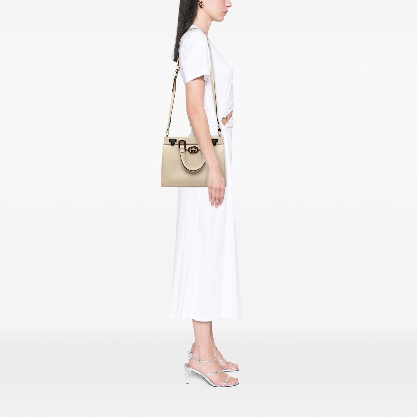 Gucci Small Grained Calfskin Zumi Top Handle Bag