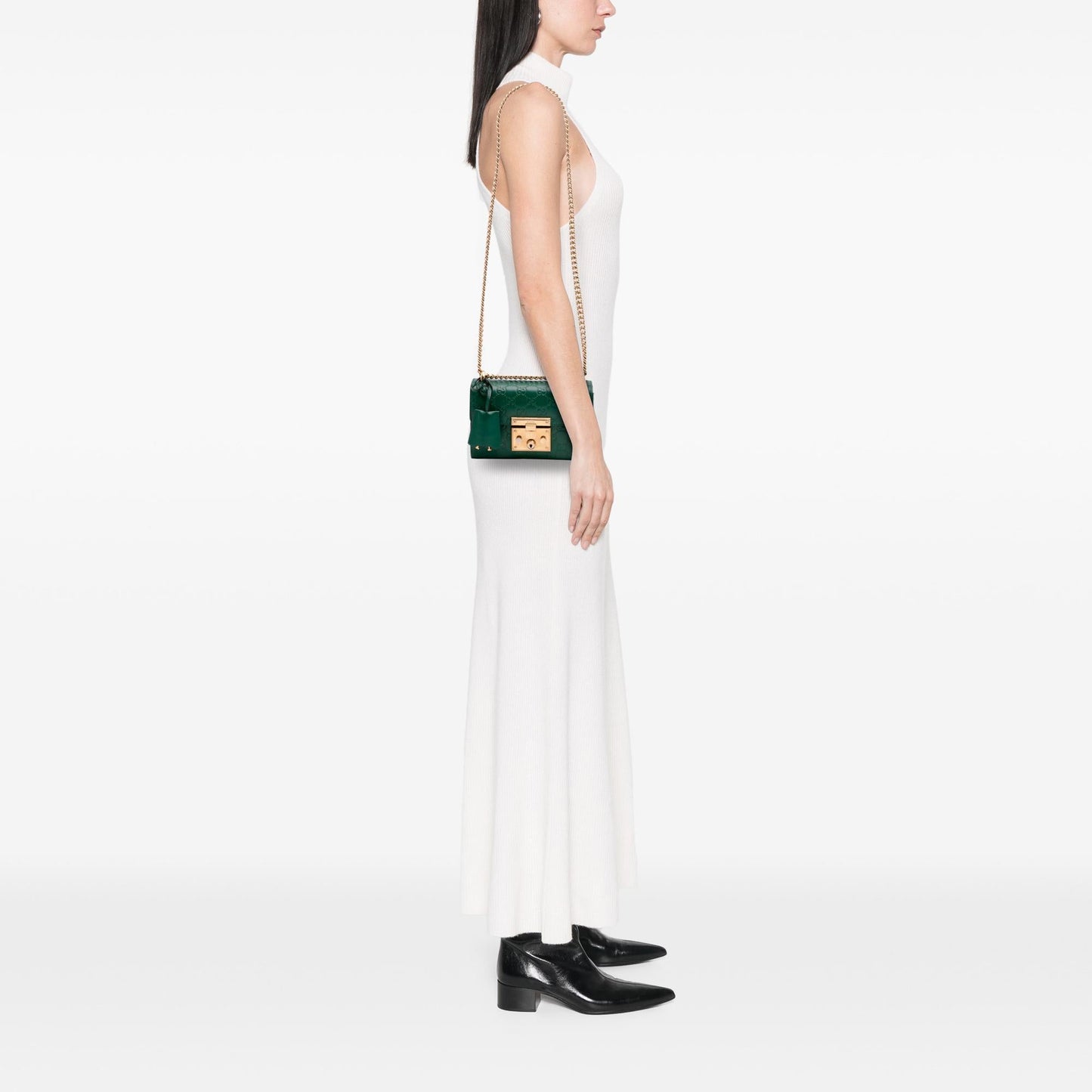 Gucci Small Guccissima Padlock Crossbody