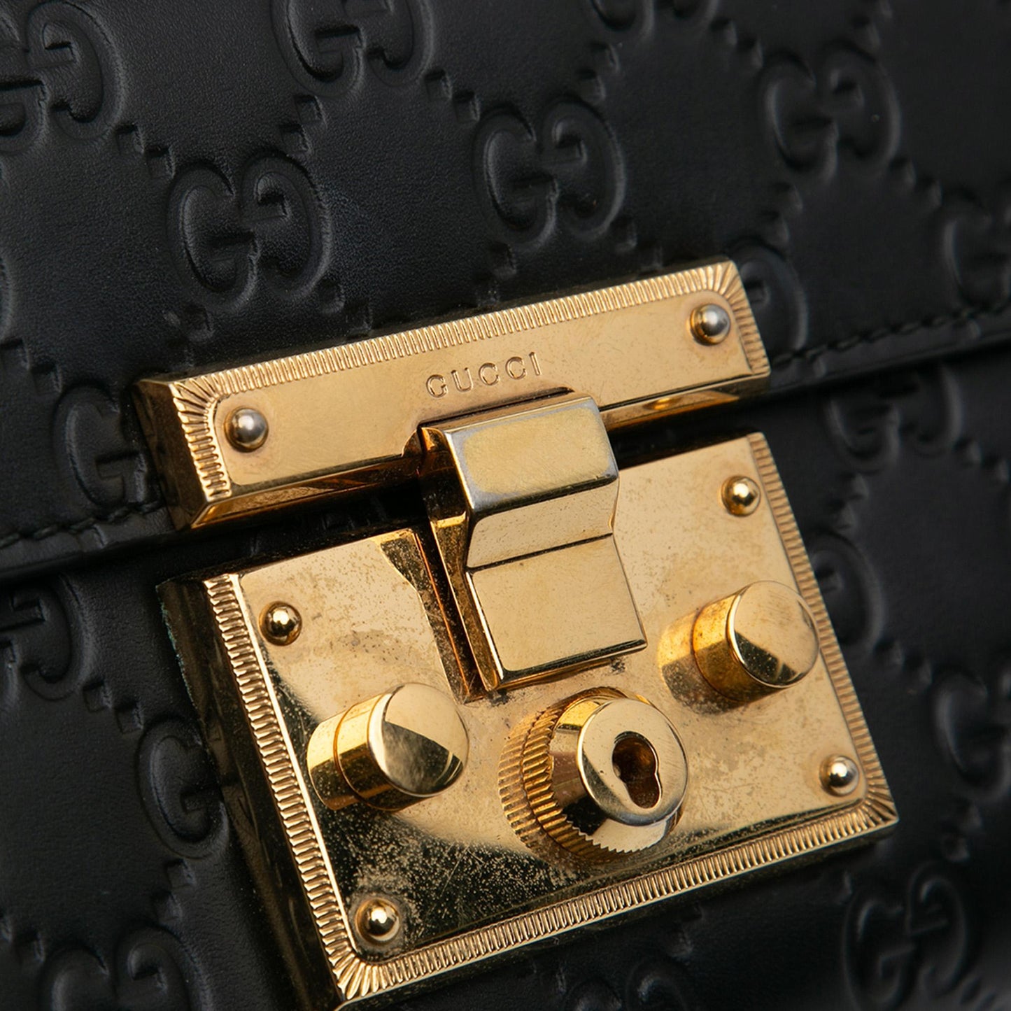 Gucci Small Guccissima Padlock Crossbody