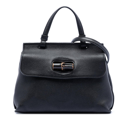 Gucci Small Leather Bamboo Daily Satchel
