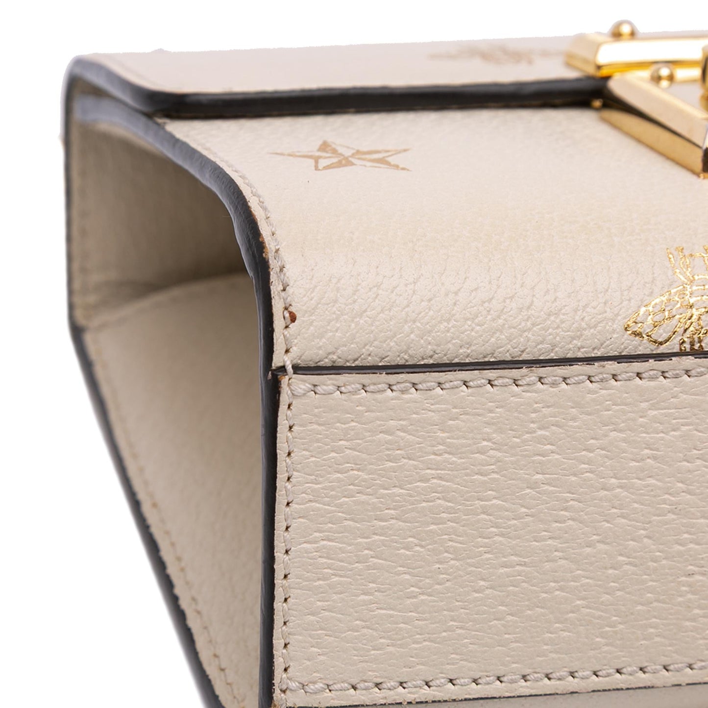 Gucci Small Leather Bee Star Padlock Crossbody
