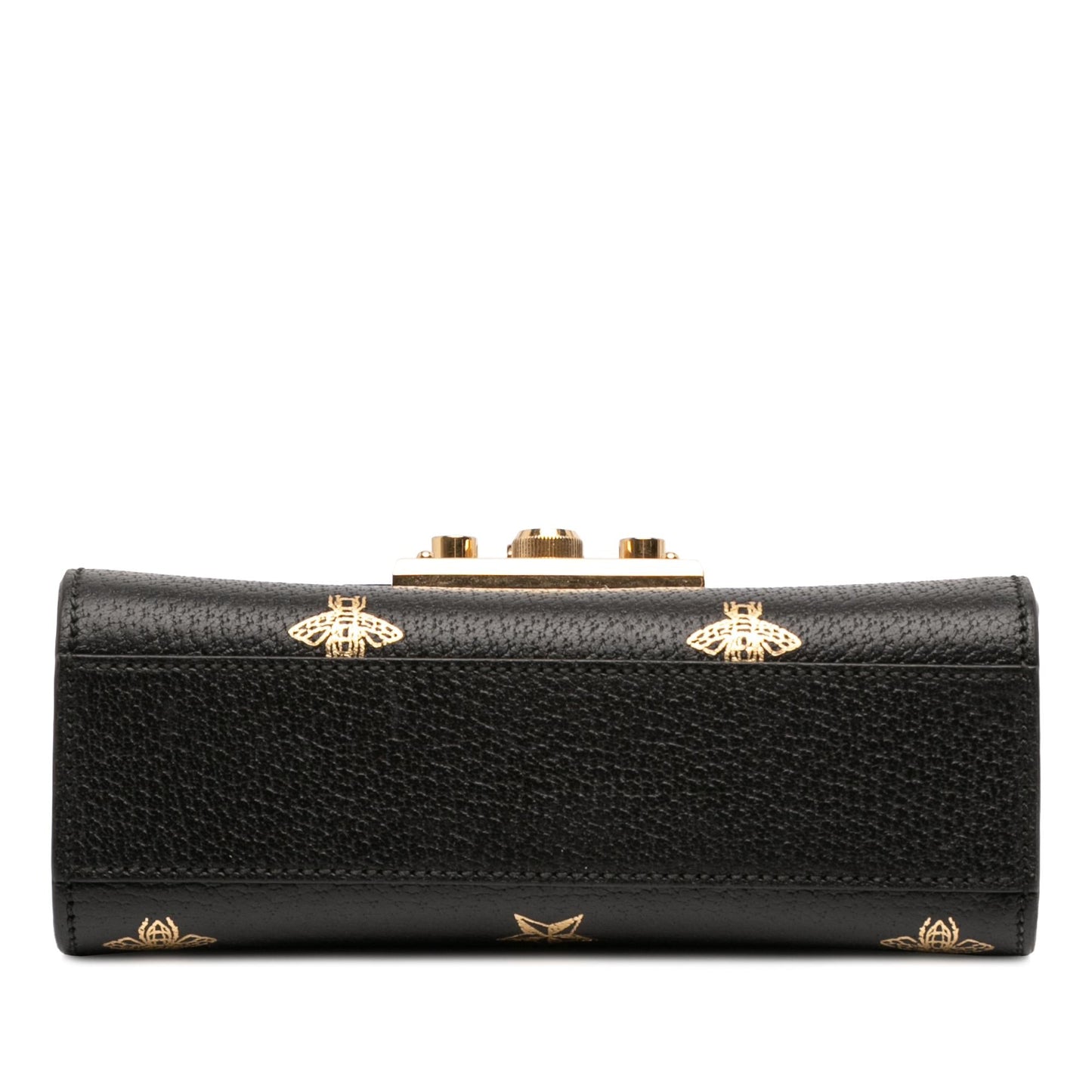 Gucci Small Leather Bee Star Padlock Crossbody