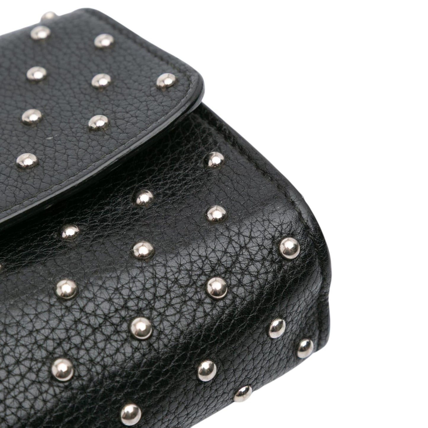 Gucci Small Leather Studded Miss Bamboo Crossbody
