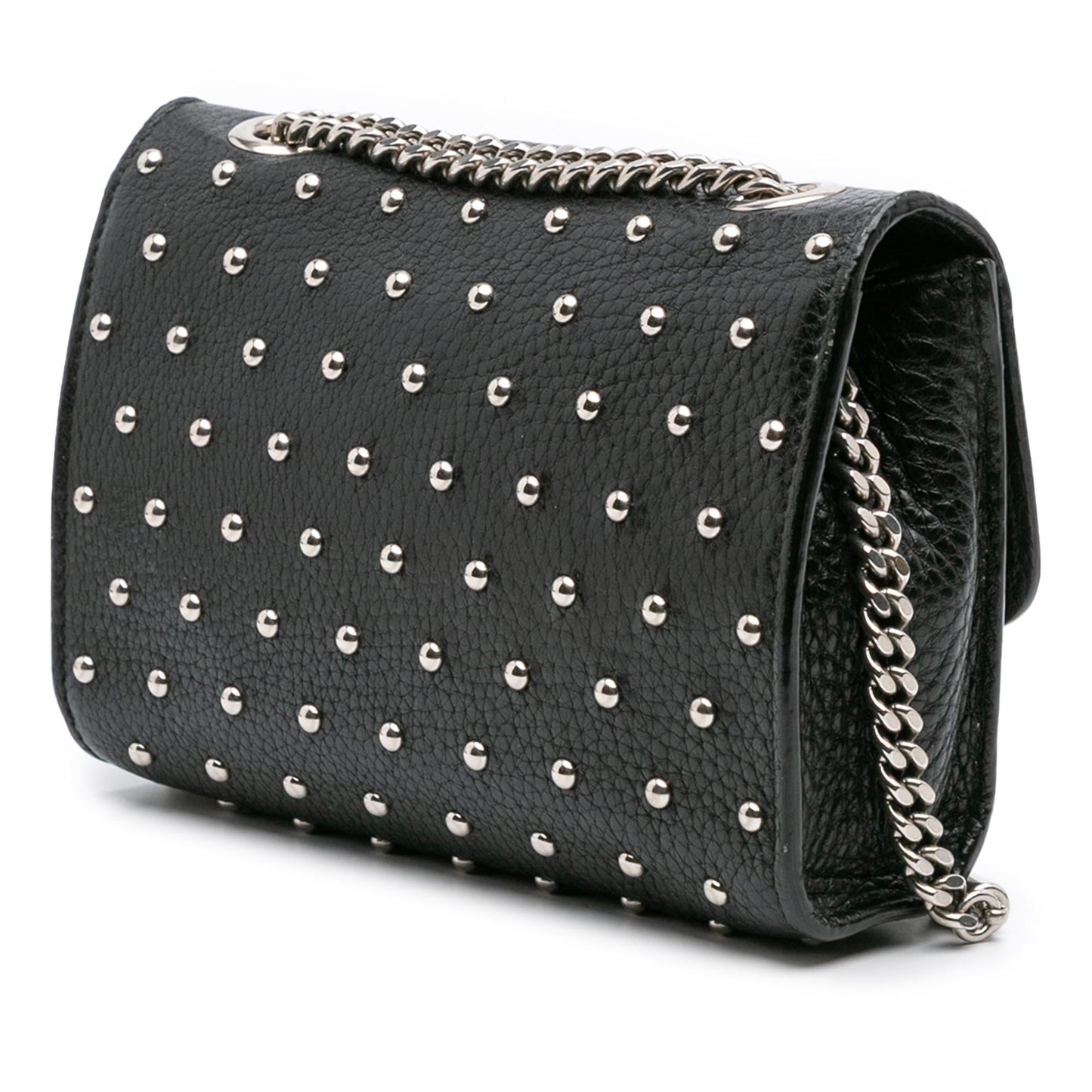 Gucci Small Leather Studded Miss Bamboo Crossbody
