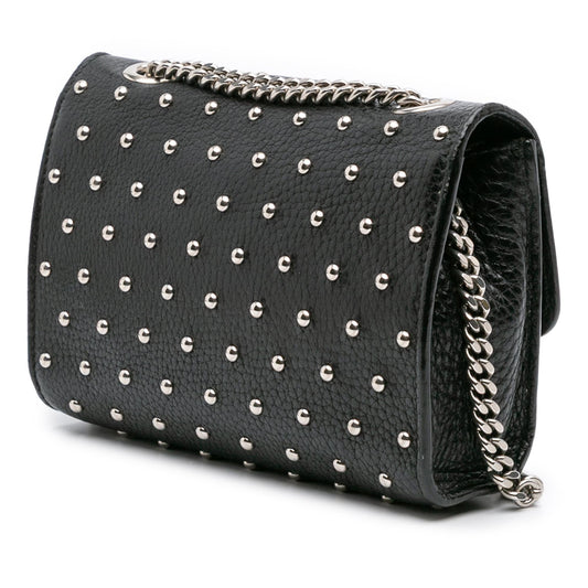 Gucci Small Leather Studded Miss Bamboo Crossbody