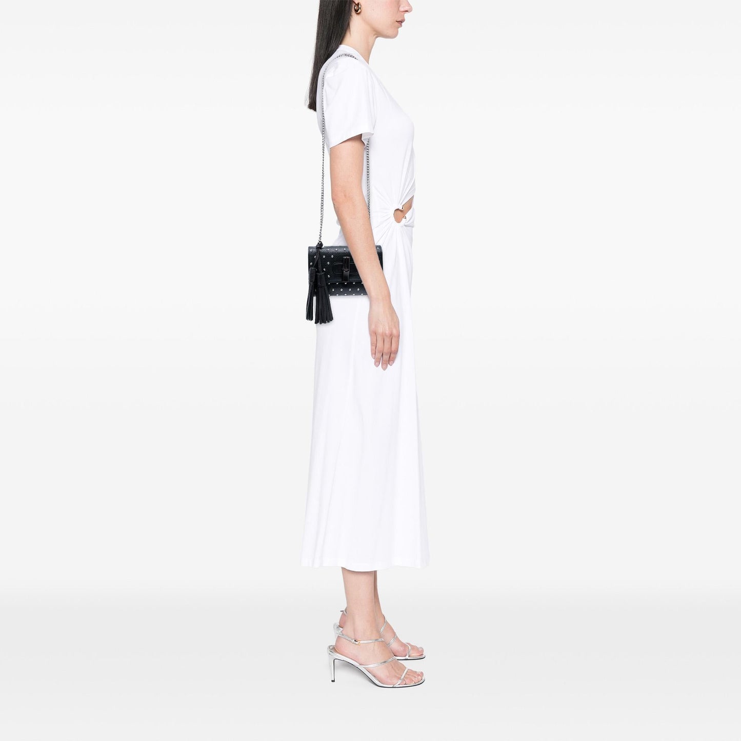 Gucci Small Leather Studded Miss Bamboo Crossbody