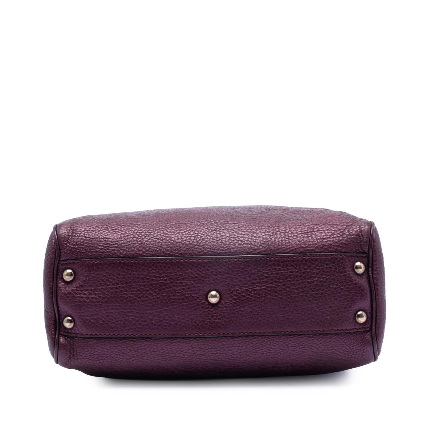 Gucci Small Metallic Calfskin Bamboo Shopper Satchel