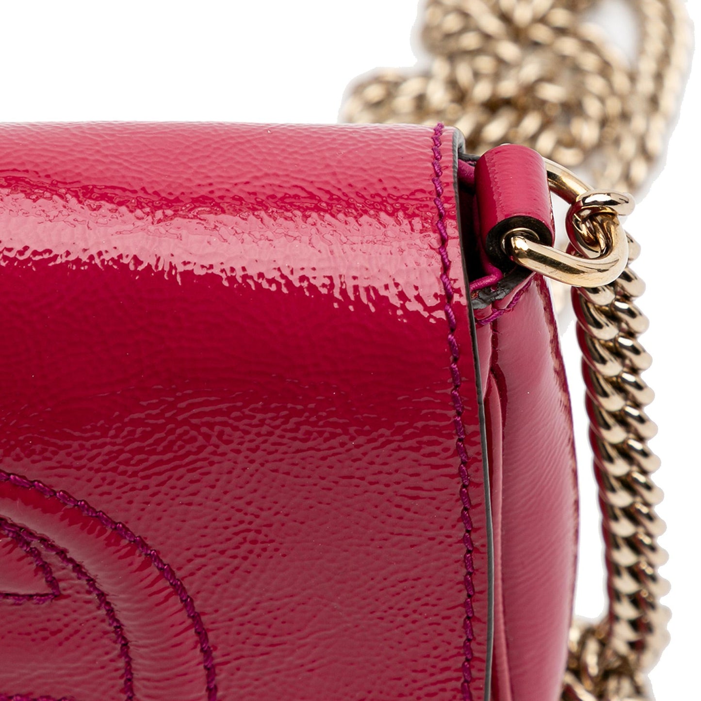 Gucci Small Patent Soho Chain Flap Crossbody