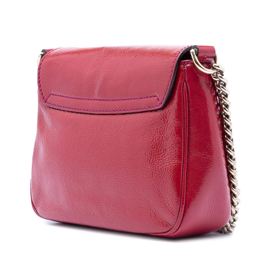 Gucci Small Patent Soho Chain Flap Crossbody
