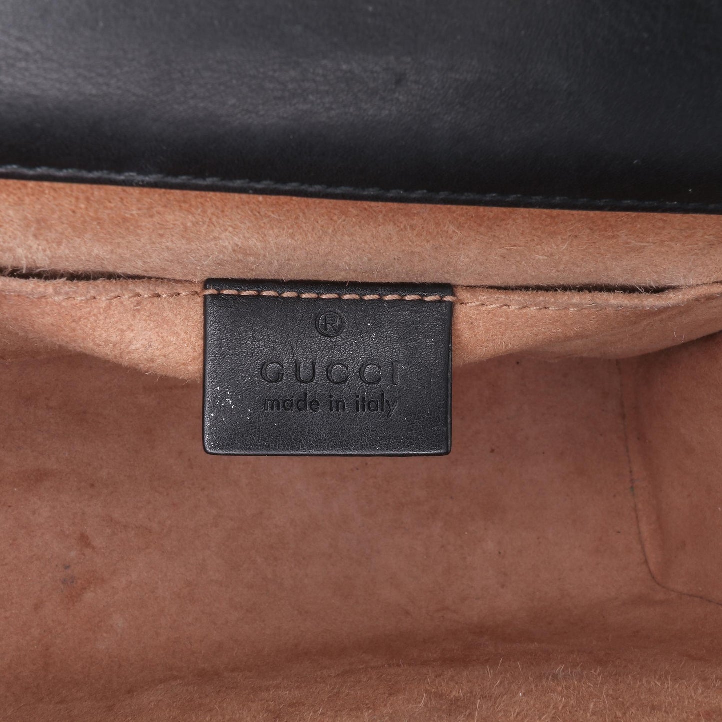 Gucci Small Pearl Studded Leather Padlock Crossbody