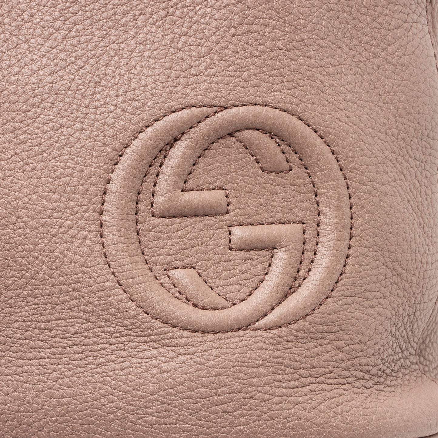 Gucci Small Pebbled Calfskin Soho Drawstring Backpack