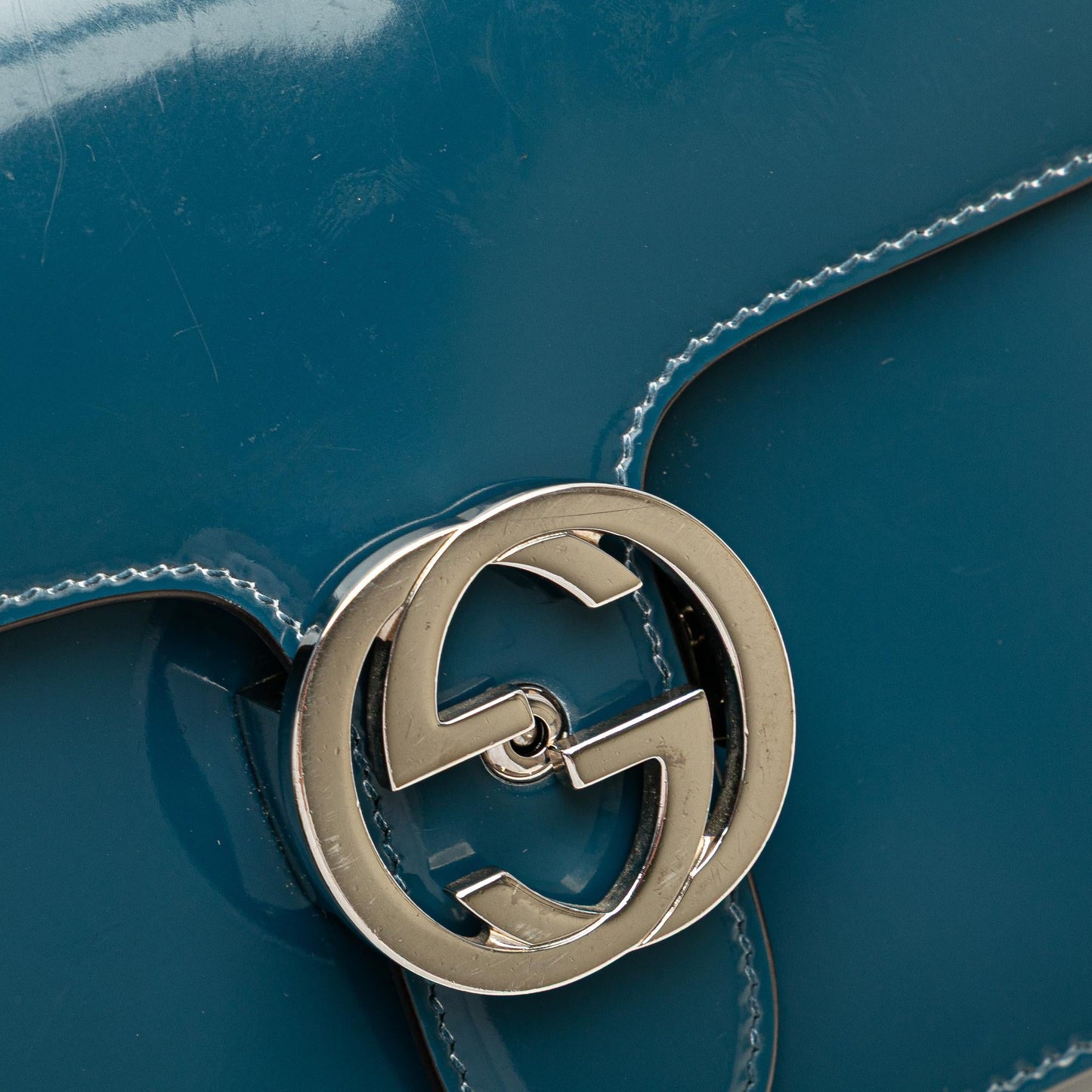 Gucci Small Polished Calfskin Interlocking G Dollar Crossbody