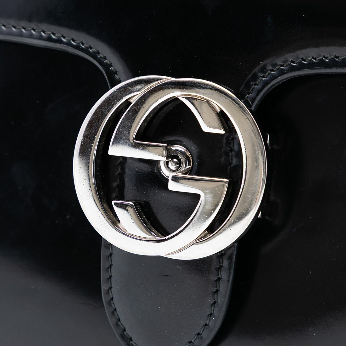 Gucci Small Polished Calfskin Interlocking G Dollar Crossbody