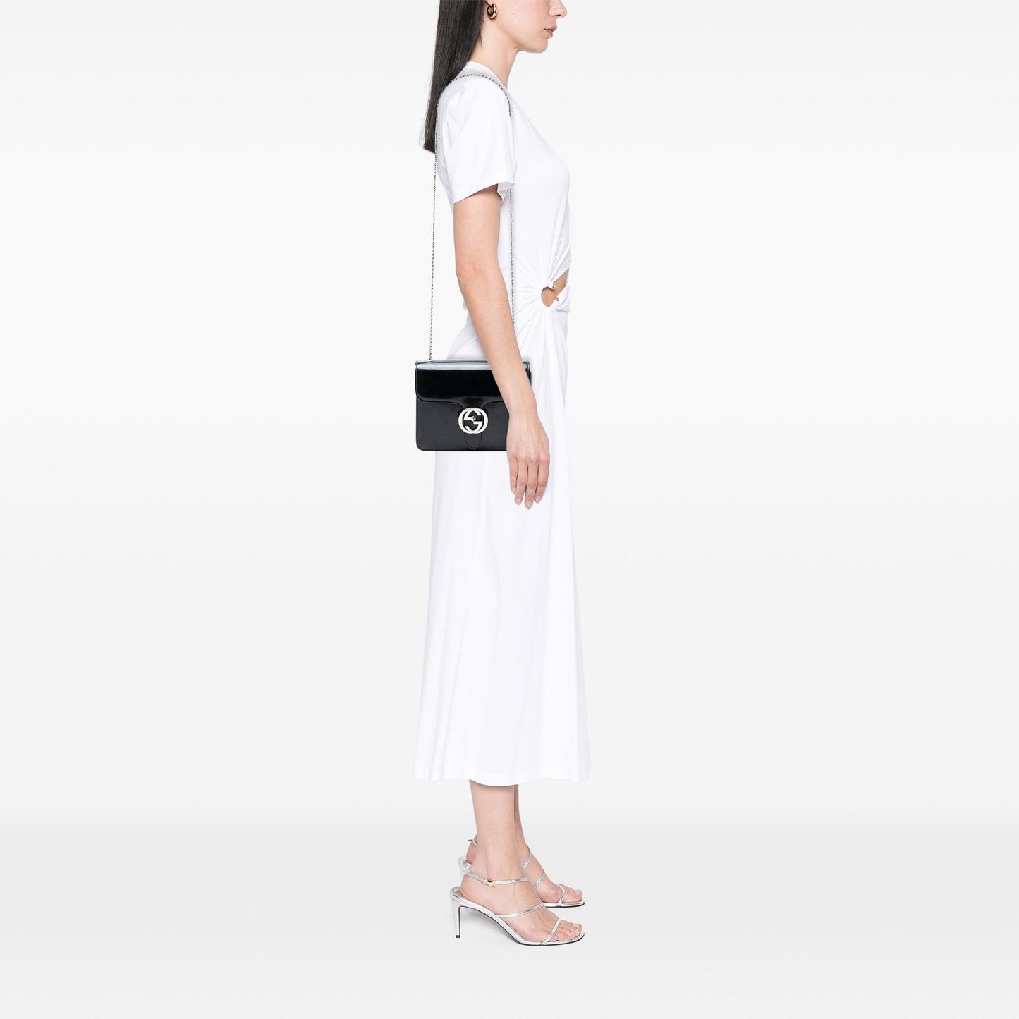 Gucci Small Polished Calfskin Interlocking G Dollar Crossbody