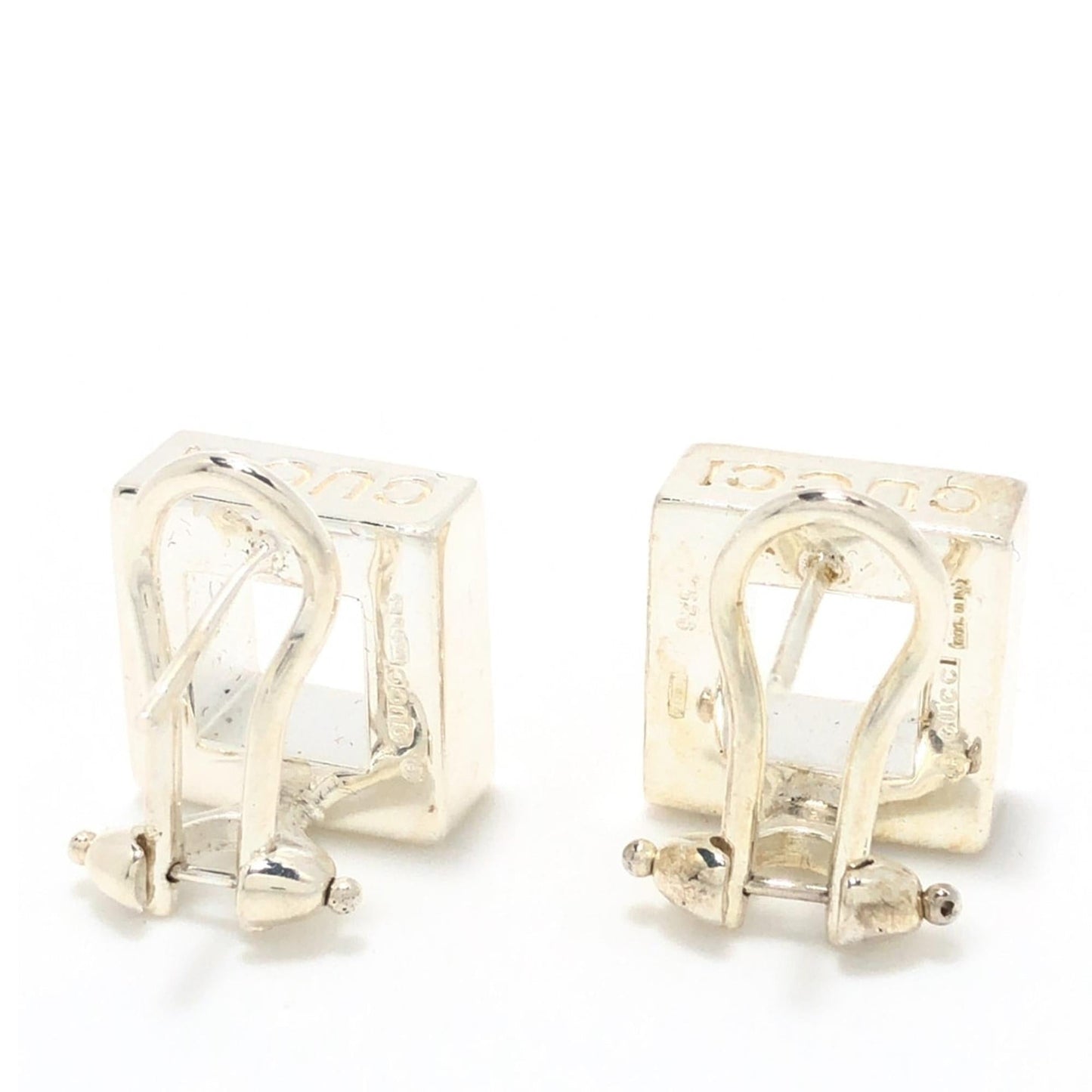 Luxury Gucci Trending 2025 Square Metal Clip on Earrings (SHG-4enAGU)
