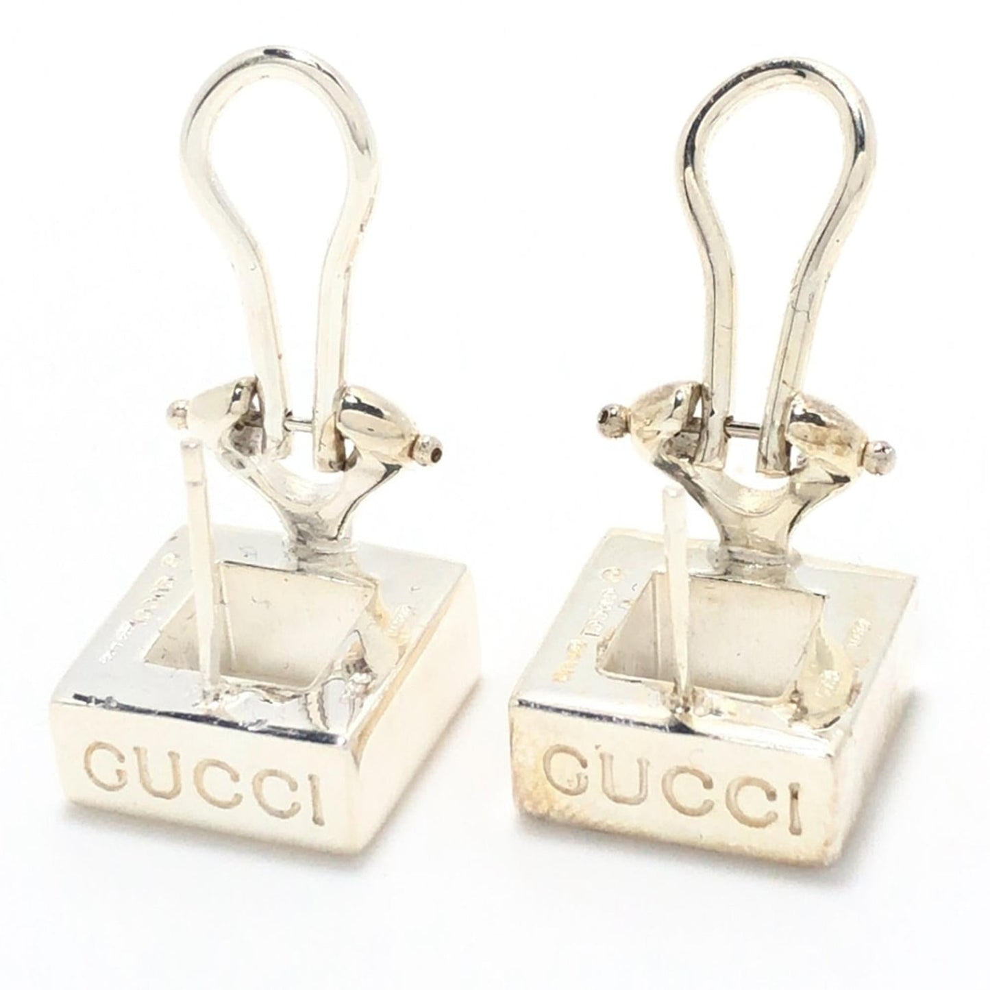 Luxury Gucci Trending 2025 Square Metal Clip on Earrings (SHG-4enAGU)