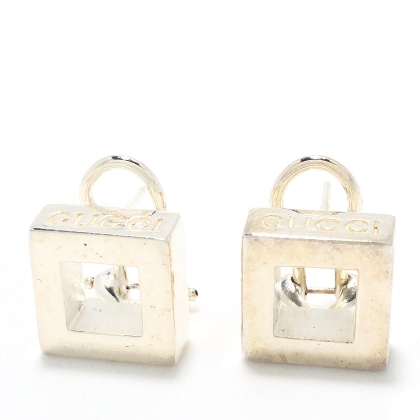 Luxury Gucci Trending 2025 Square Metal Clip on Earrings (SHG-4enAGU)