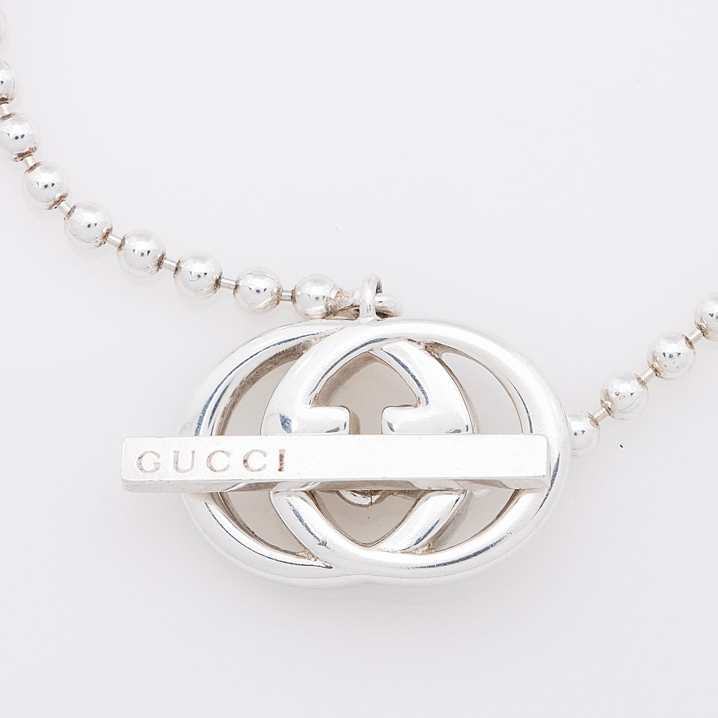 Gucci Sterling SIlver Interlocking G Toggle Bracelet