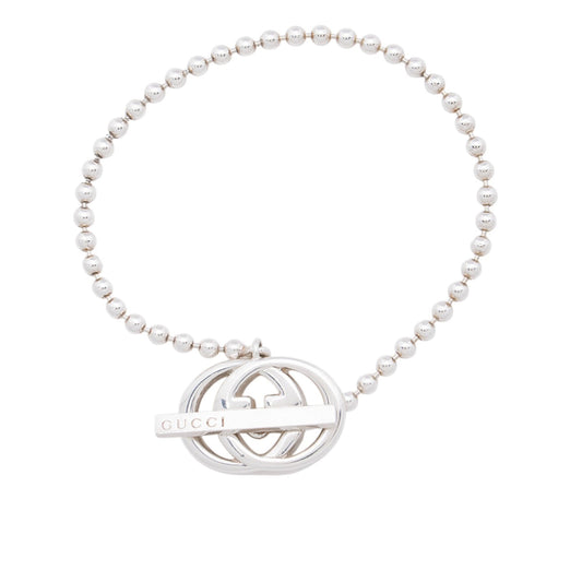 Gucci Sterling SIlver Interlocking G Toggle Bracelet