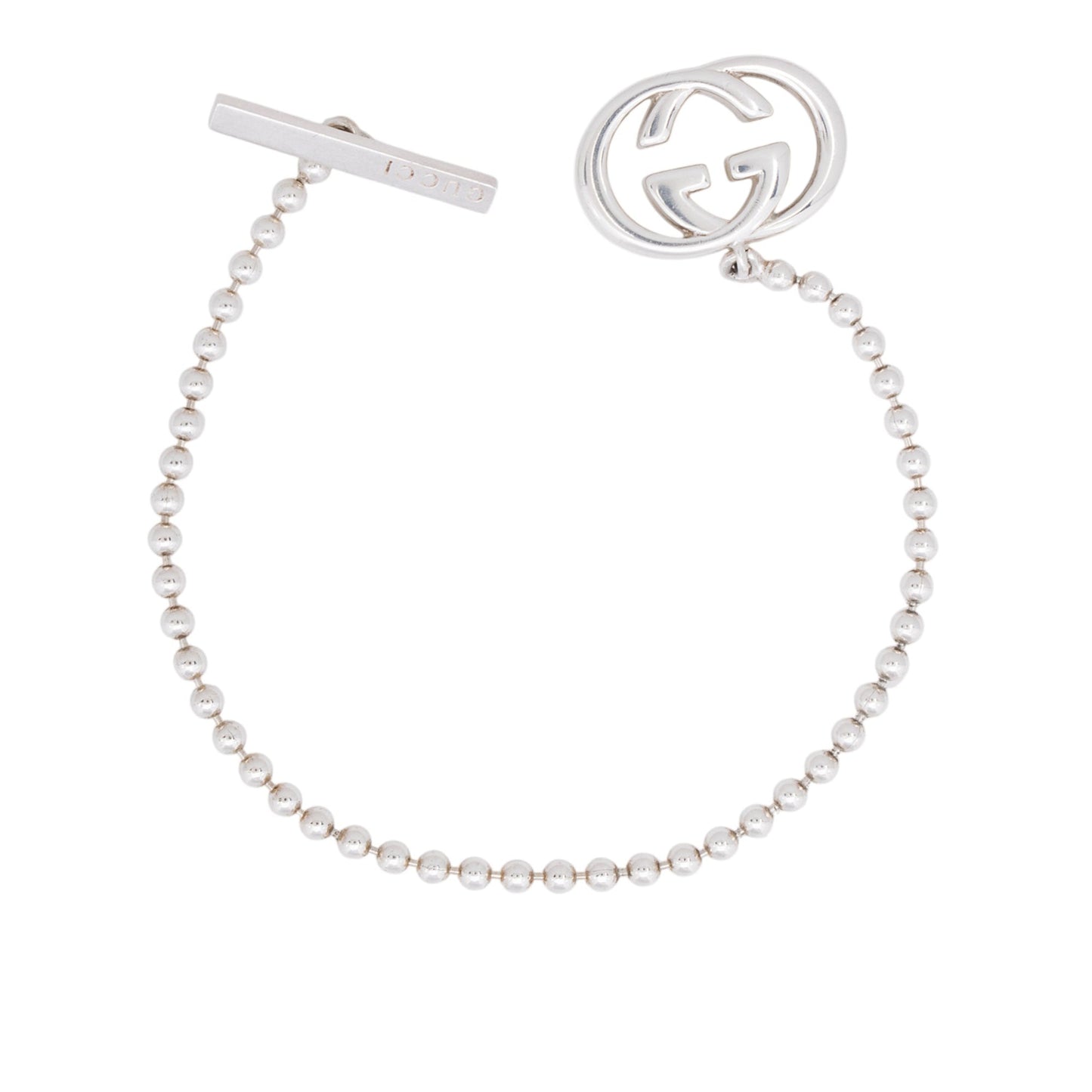 Gucci Sterling SIlver Interlocking G Toggle Bracelet