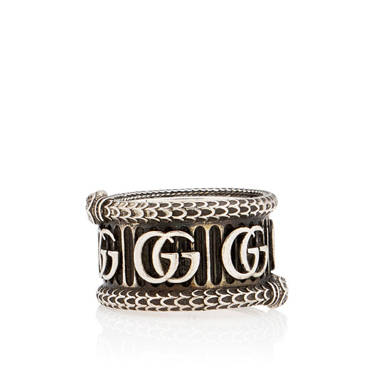 Gucci Sterling Silver GG Ring - Size 8