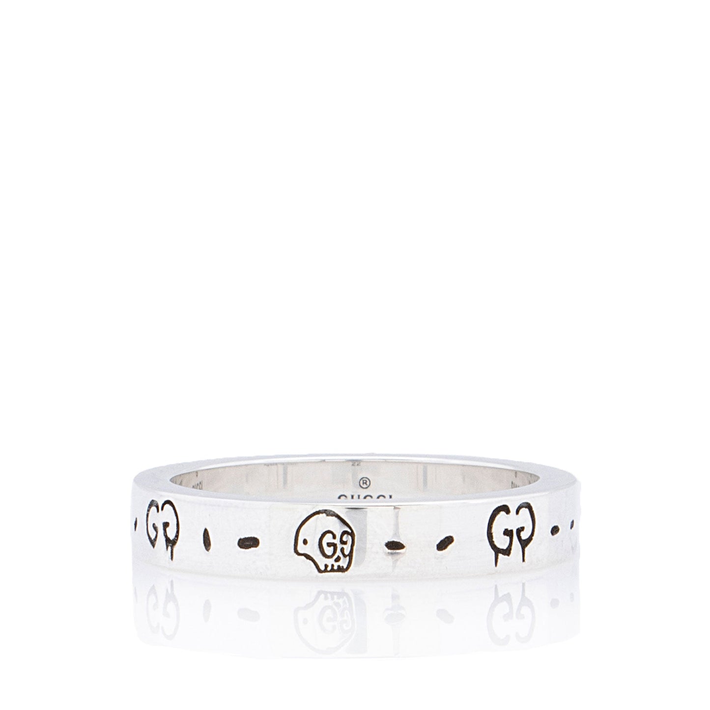 Gucci Sterling Silver Ghost Ring - Size 10