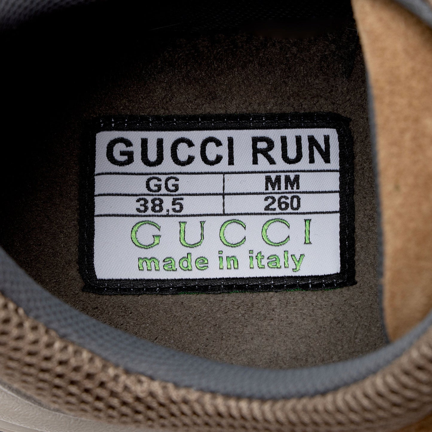 Gucci Suede Interlocking G Run Sneakers - Size 8.5 / 38.5 (SHF-ypaGUY)